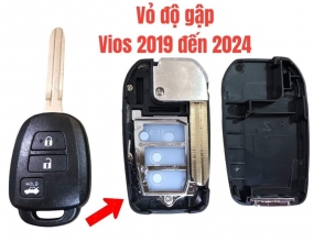 LÀM CHÌA KHÓA REMOTE VỎ ĐỘ GẬP XE VIOS
